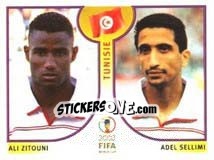 Figurina Ali Zitouni / Adel Sellimi - FIFA World Cup Korea/Japan 2002 - Panini