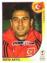 Sticker Fatih Akyel - FIFA World Cup Korea/Japan 2002 - Panini