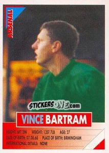 Figurina Vince Bartram - SuperPlayers 1996 - Panini