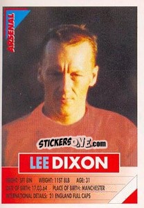 Sticker Lee Dixon - SuperPlayers 1996 n. 7 - Panini