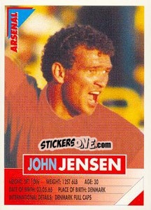 Sticker John Jensen - SuperPlayers 1996 - Panini