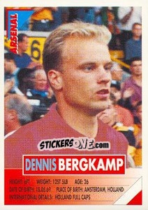 Sticker Dennis Bergkamp - SuperPlayers 1996 - Panini