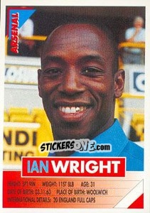 Sticker Ian Wright - SuperPlayers 1996 - Panini