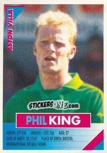 Sticker Phil King - SuperPlayers 1996 - Panini