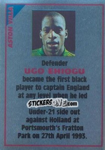 Cromo Ugo Ehiogu (note) - SuperPlayers 1996 - Panini