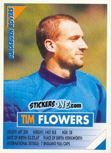 Sticker Tim Flowers - SuperPlayers 1996 n. 33 - Panini