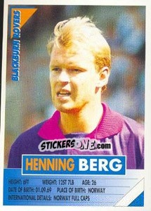 Sticker Henning Berg - SuperPlayers 1996 - Panini