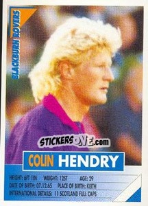 Sticker Colin Hendry - SuperPlayers 1996 n. 35 - Panini