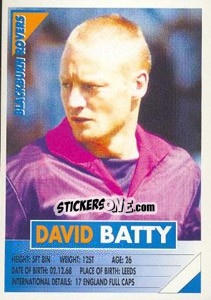 Sticker David Batty - SuperPlayers 1996 - Panini