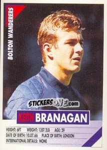 Sticker Keith Branagan - SuperPlayers 1996 n. 48 - Panini