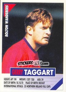 Sticker Gerry Taggart - SuperPlayers 1996 - Panini