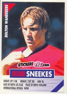 Cromo Richard Sneekes - SuperPlayers 1996 - Panini