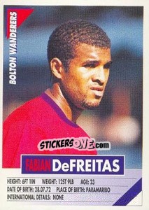 Sticker Fabian De Freitas - SuperPlayers 1996 - Panini