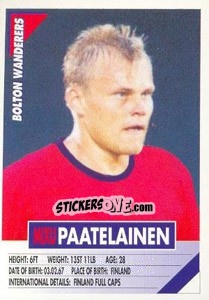 Sticker Mixu Paatelainen - SuperPlayers 1996 - Panini