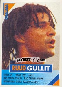 Figurina Ruud Gullit - SuperPlayers 1996 - Panini