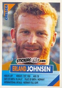 Sticker Erland Johnsen - SuperPlayers 1996 - Panini