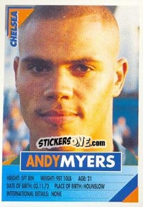 Sticker Andy Myers - SuperPlayers 1996 - Panini