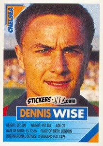 Sticker Dennis Wise - SuperPlayers 1996 - Panini