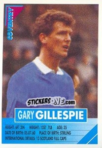 Sticker Gary Gillespie - SuperPlayers 1996 - Panini