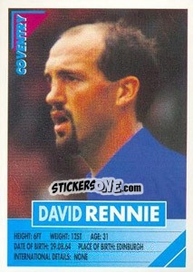 Sticker David Rennie - SuperPlayers 1996 n. 81 - Panini