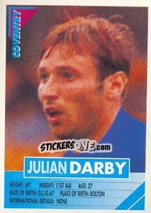 Cromo Julian Darby - SuperPlayers 1996 - Panini