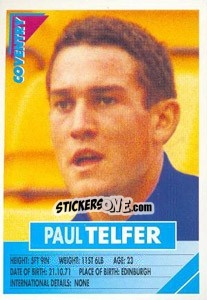 Cromo Paul Telfer - SuperPlayers 1996 - Panini