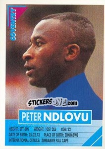 Cromo Peter Ndlovu - SuperPlayers 1996 - Panini