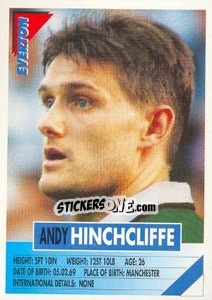 Cromo Andy Hinchcliffe - SuperPlayers 1996 - Panini