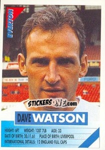 Sticker Dave Watson - SuperPlayers 1996 - Panini