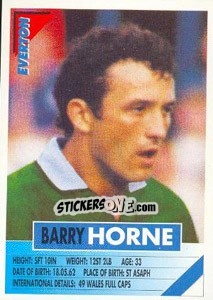 Sticker Barry Horne - SuperPlayers 1996 - Panini