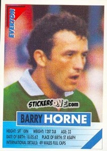 Cromo Barry Horne - SuperPlayers 1996 n. 98 - Panini