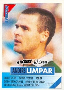 Sticker Anders Limpar - SuperPlayers 1996 - Panini