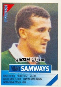Figurina Vinny Samways - SuperPlayers 1996 n. 101 - Panini