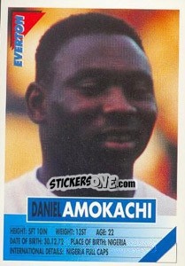 Sticker Daniel Amokachi - SuperPlayers 1996 n. 103 - Panini
