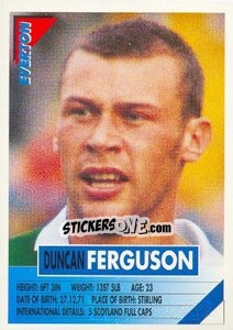 Sticker Duncan Ferguson - SuperPlayers 1996 n. 104 - Panini