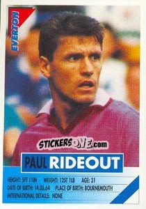 Sticker Paul Rideout - SuperPlayers 1996 - Panini