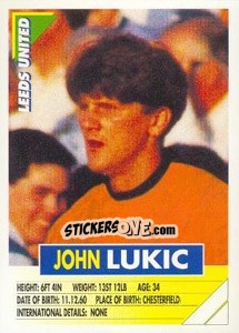 Sticker John Lukic - SuperPlayers 1996 - Panini