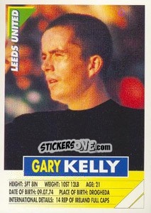 Sticker Gary Kelly - SuperPlayers 1996 - Panini