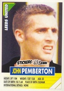 Sticker John Pemberton - SuperPlayers 1996 - Panini