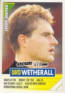 Sticker David Wetherall - SuperPlayers 1996 - Panini
