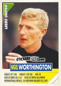 Sticker Nigel Worthington - SuperPlayers 1996 - Panini