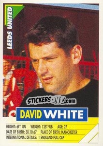 Sticker David White - SuperPlayers 1996 - Panini