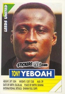 Figurina Tony Yeboah - SuperPlayers 1996 - Panini