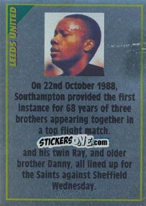 Sticker Rod Wallace (note) - SuperPlayers 1996 - Panini