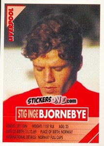 Sticker Stig Inge Bjornebye - SuperPlayers 1996 n. 125 - Panini