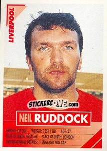 Sticker Neil Ruddock - SuperPlayers 1996 n. 128 - Panini