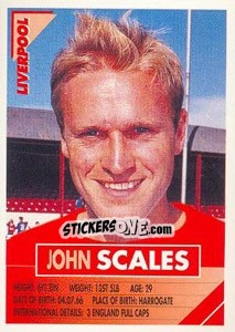 Sticker John Scales - SuperPlayers 1996 - Panini