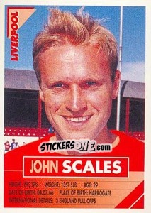 Sticker John Scales - SuperPlayers 1996 n. 129 - Panini