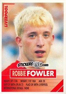 Sticker Robbie Fowler - SuperPlayers 1996 - Panini