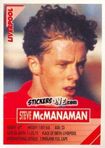 Sticker Steve McManaman - SuperPlayers 1996 - Panini